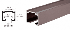 CRL Duranodic Bronze Masteroll Enclosed Double Overhead Track for Pass-Thru Windows