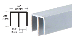 CRL Gray Plastic Upper Track for 3/16" Sliding Panels