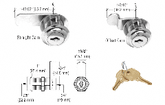 CRL Chrome Cam Lock - Keyed Alike