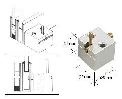 CRL Satin Anodized Deck Catch for Pass-Thru Windows