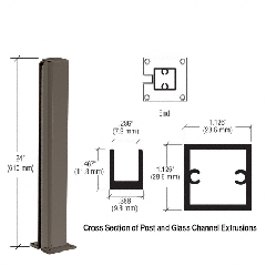 CRL Duranodic Bronze 24" End Design Series Partition Post