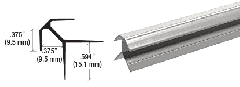 CRL Brite Anodized Aluminum Outside Corner Extrusion