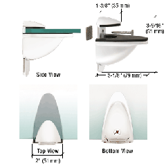 CRL White Heavy-Duty Adjustable Shelf Bracket