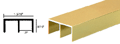 CRL Brite Gold Anodized Aluminum Upper Channel Extrusion