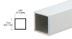 CRL Satin Anodized 1" Square Tube Extrusion