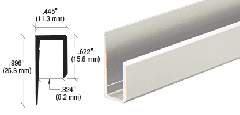 CRL Satin Anodized Canadian Style 1/4" Deep Nose "J" Channel