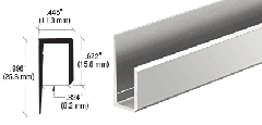 CRL Brite Anodized Canadian Style 1/4" Deep Nose "J" Channel