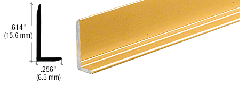 CRL Brite Gold Anodized 1/4" Aluminum L-Bar Extrusion