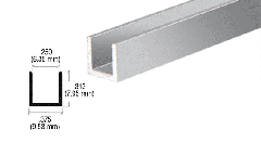 CRL Brite Anodized 1/4" Aluminum U-Channel