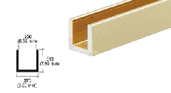 CRL Brite Gold Anodized 1/4" Aluminum U-Channel