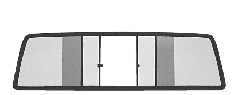 CRL Duo-Vent Four Panel Slider with Solar Glass for 1993-1998 Toyota T100