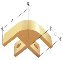 CRL Gold Anodized 2-Way 90 Degree Standard Connector for 3/4" Glass