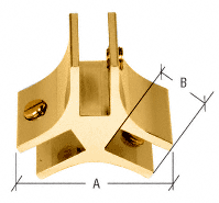 CRL Gold Anodized 3-Way 120 Degree Standard Connector for 3/4" Glass