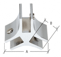 CRL Chrome 3-Way 120 Degree Standard Connector for 3/8" Glass