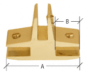 CRL Gold 3-Way 90 Degree 'T' Standard Connector for 1/2" Glass