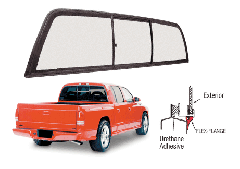 CRL "Perfect Fit" Three-Panel Tri-Vent with Light Gray Glass for 1997+ Dodge Dakota