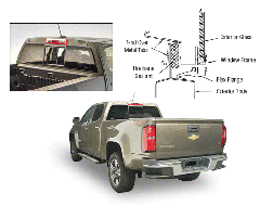 CRL "Perfect Fit" Tri-Vent Slider with Solar Glass for 2015+ Chevy Colorado/GMC Canyon