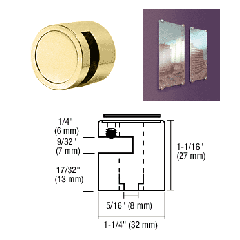 CRL Brass Edge Grip for 1/4" Material