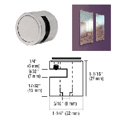 CRL Brushed Stainless Edge Grip for 1/4" Material