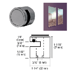 CRL Gun Metal Edge Grip for 1/4" Material