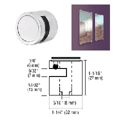 CRL Satin Chrome Edge Grip for 1/4" Material