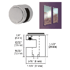 CRL Brushed Stainless Edge Grip for 3/8" Material