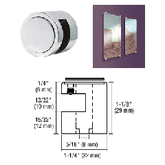 CRL Chrome Edge Grip for 3/8" Material