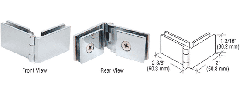 CRL Chrome 90 Degree Glass-to-Glass Showcase Hinge