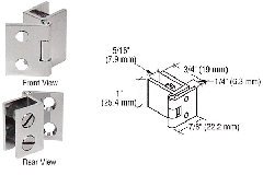 CRL Brushed Nickel 1" Wall Mount Set Screw Hinge