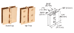 CRL Brass Large Glass-to-Glass Out-Swing Set Screw Hinge