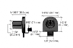 CRL Black Chrome Single Glass Door Lock - Randomly Keyed