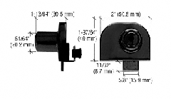 CRL Black Chrome Double Glass Door Lock - Randomly Keyed