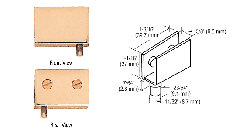 CRL Polished Brass Glass Door Pivot Hinges