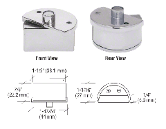 CRL Chrome Showcase Pivot Hinges for 1/4" Glass