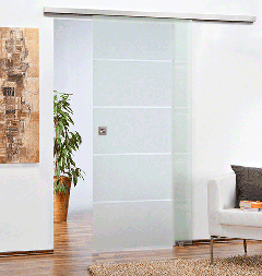 CRL Sliding door system Stuttgart 60SC, Soft-Close, Brushed Nickel