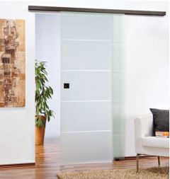 CRL Matte Black sliding door system Stuttgart 60SC, Soft-Close 