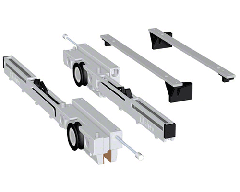 CRL Compact-X70 Double Soft Break Clamp Kit Satin Anodised