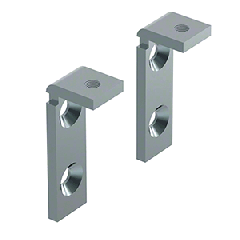 CRL Galvanized Iron Wall Fixing 'L' Brackets - 2/Pk