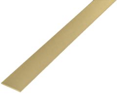 CRL Satin Brass Flat Aluminium Profile, 19 mm x 1,5 mm x 2.500 mm