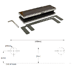 CRL Brushed Stainless Steel Centre Patch Lock Keeper