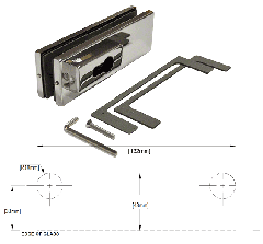 CRL Polished Stainless Steel Centre Patch Lock