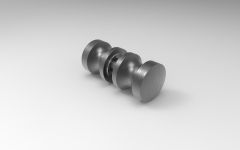 CRL Back to Back Euro Style Knob 30 x 30mm Brushed Gun Metal