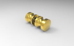 CRL Back to Back Euro Style Knob 30 x 30mm Polished Brass