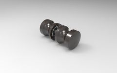 CRL Back to Back Euro Style Knob 30 x 30mm Polished Gun Metal