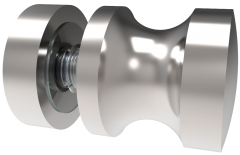 CRL Single Sided Knob EURO,  Ø 30 mm, Chrome Plated