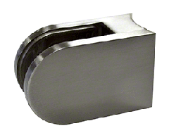 CRL Brushed Stainless Large D Shape 42.4mm Radius Back Glass Clamp 63 x 45mm