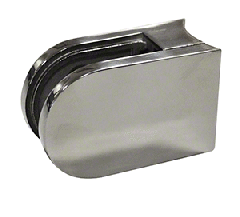 CRL Chrome Large D-Shape Radius Back Glass Clamp 63 x 45mm