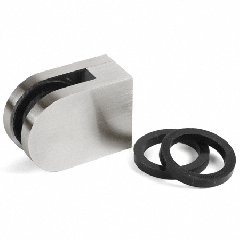 CRL Brushed Stainless Flat Back Clamp