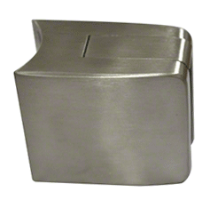 CRL Brushed Stainless Steel Square 48.3 mm Radius Back Glass Clamp 55 x 55 mm for Laminated Glass