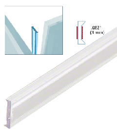 CRL Clear Copolymer Strip for Abutment Joints - 3/8" Tempered Glass